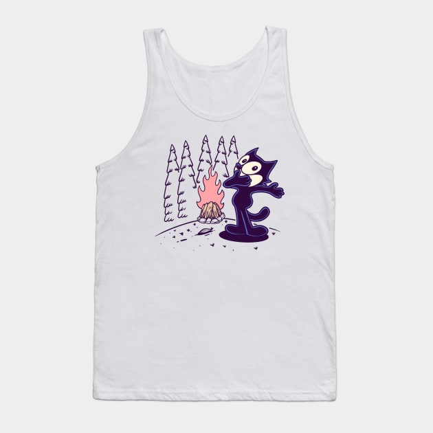 Felix dancing kiss bye camp fire in the mountain Tank Top by jmaharart